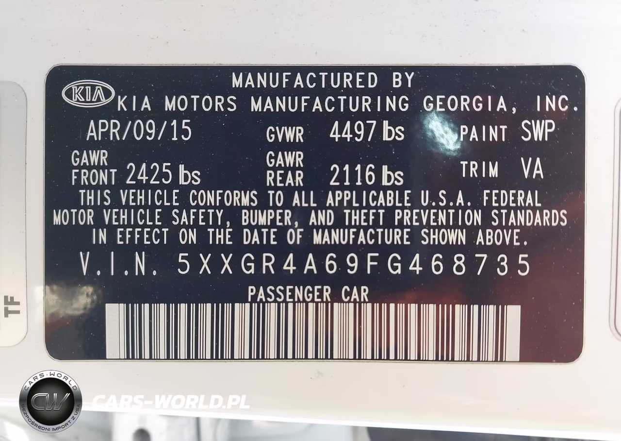 2015 Kia Optima Sxl Turbo VIN:5XXGR4A69FG468735 - 9