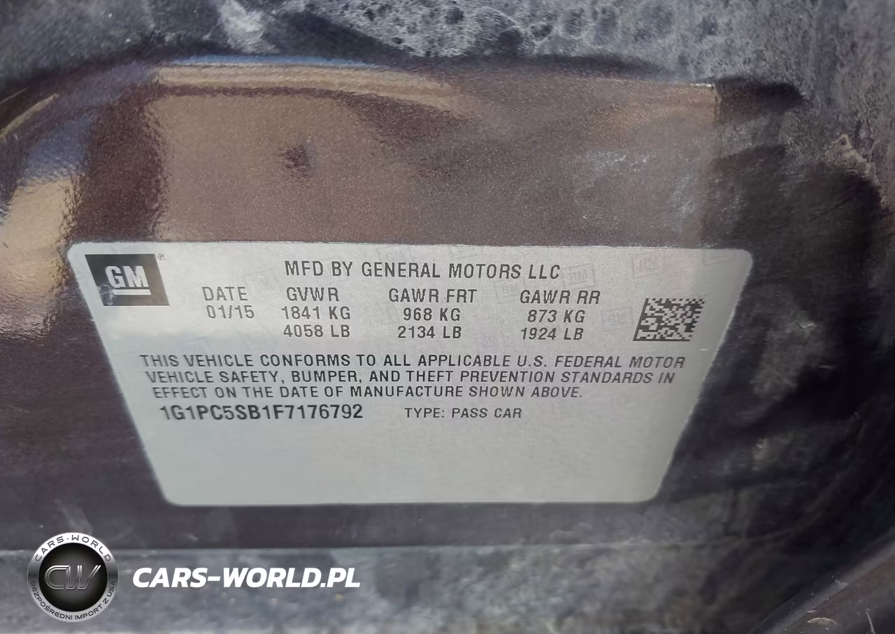 2015 Chevrolet Cruze 1Lt Auto VIN:1G1PC5SB1F7176792 - 9