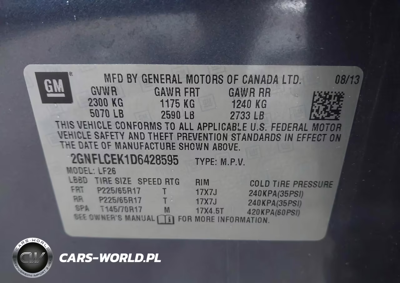 2013 Chevrolet Equinox Ls VIN:2GNFLCEK1D6428595 - 9