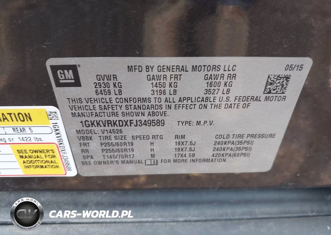 2015 GMC Acadia Slt-1 VIN:1GKKVRKDXFJ349589 - 9