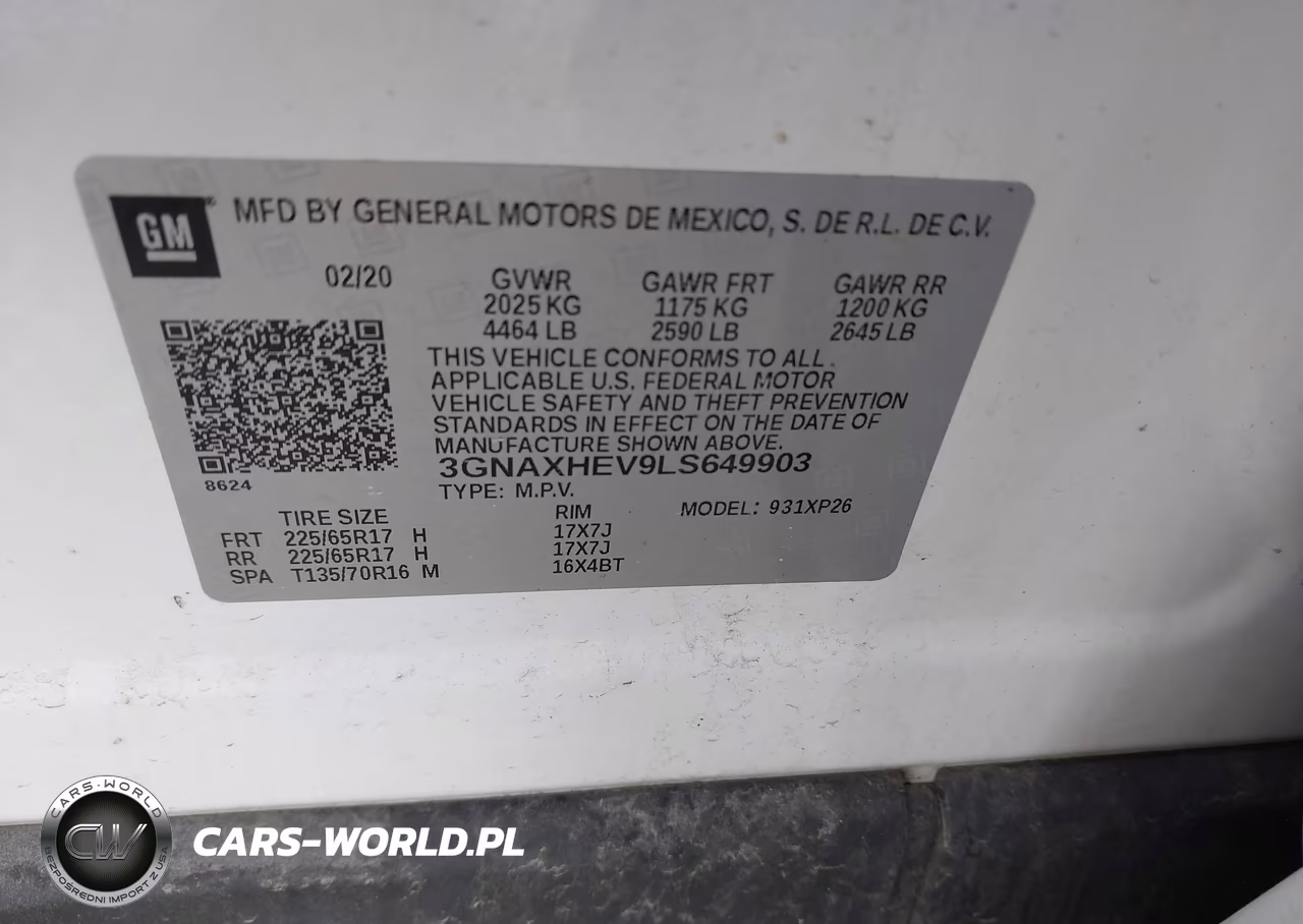 2020 Chevrolet Equinox Fwd Ls VIN:3GNAXHEV9LS649903 - 9