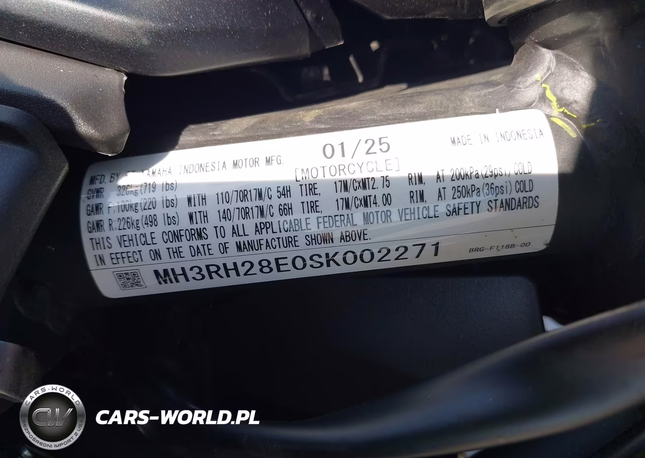 2025 Yamaha Mtn320 A VIN:MH3RH28E0SK002271 - 10