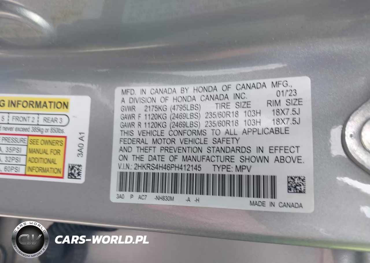 2023 Honda Cr-V Ex Awd VIN:2HKRS4H46PH412145 - 9