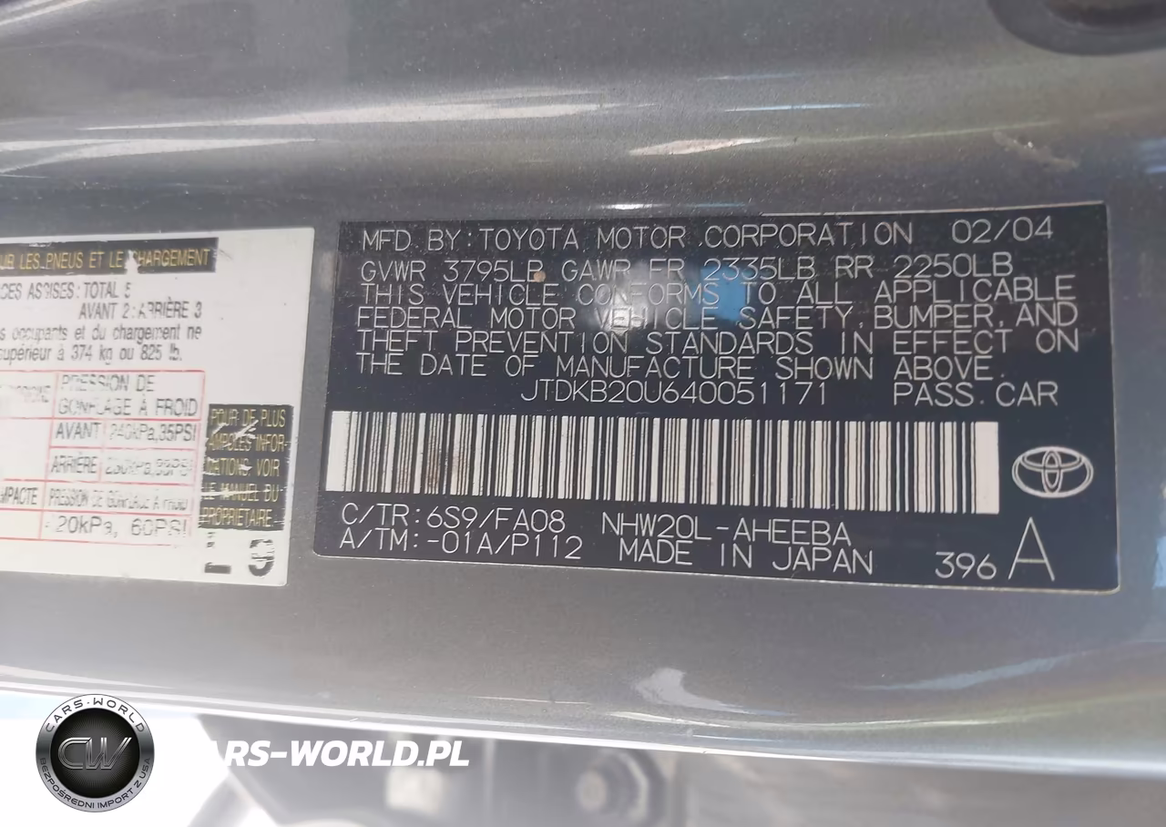 2004 Toyota Prius VIN:JTDKB20U640051171 - 9