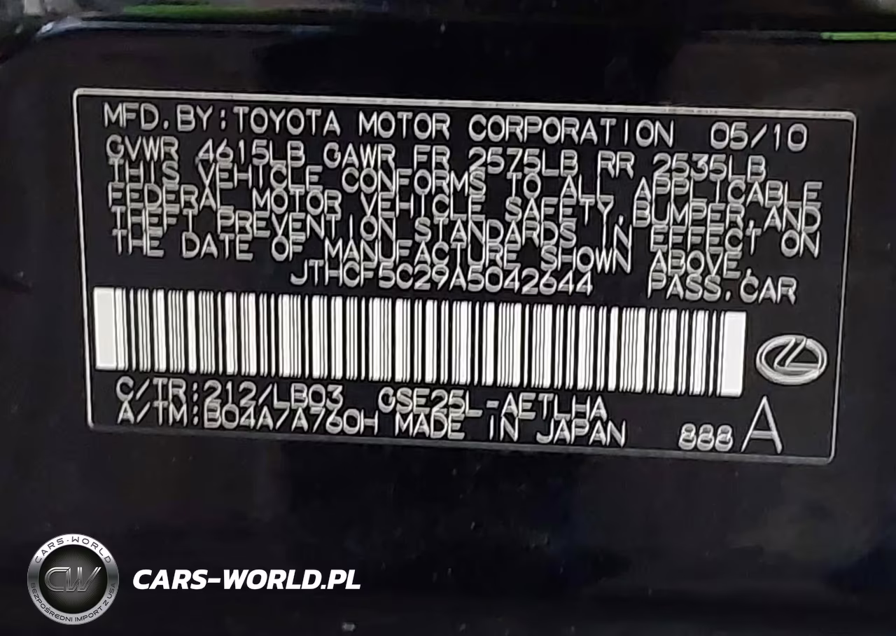 2010 Lexus Is 250 VIN:JTHCF5C29A5042644 - 9