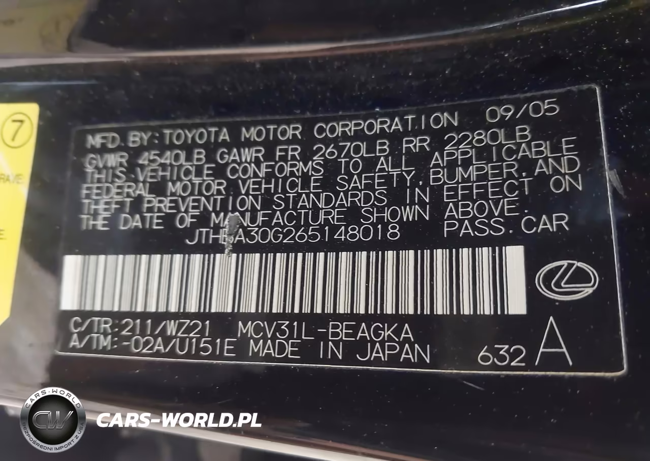 2006 Lexus Es 330 VIN:JTHBA30G265148018 - 9