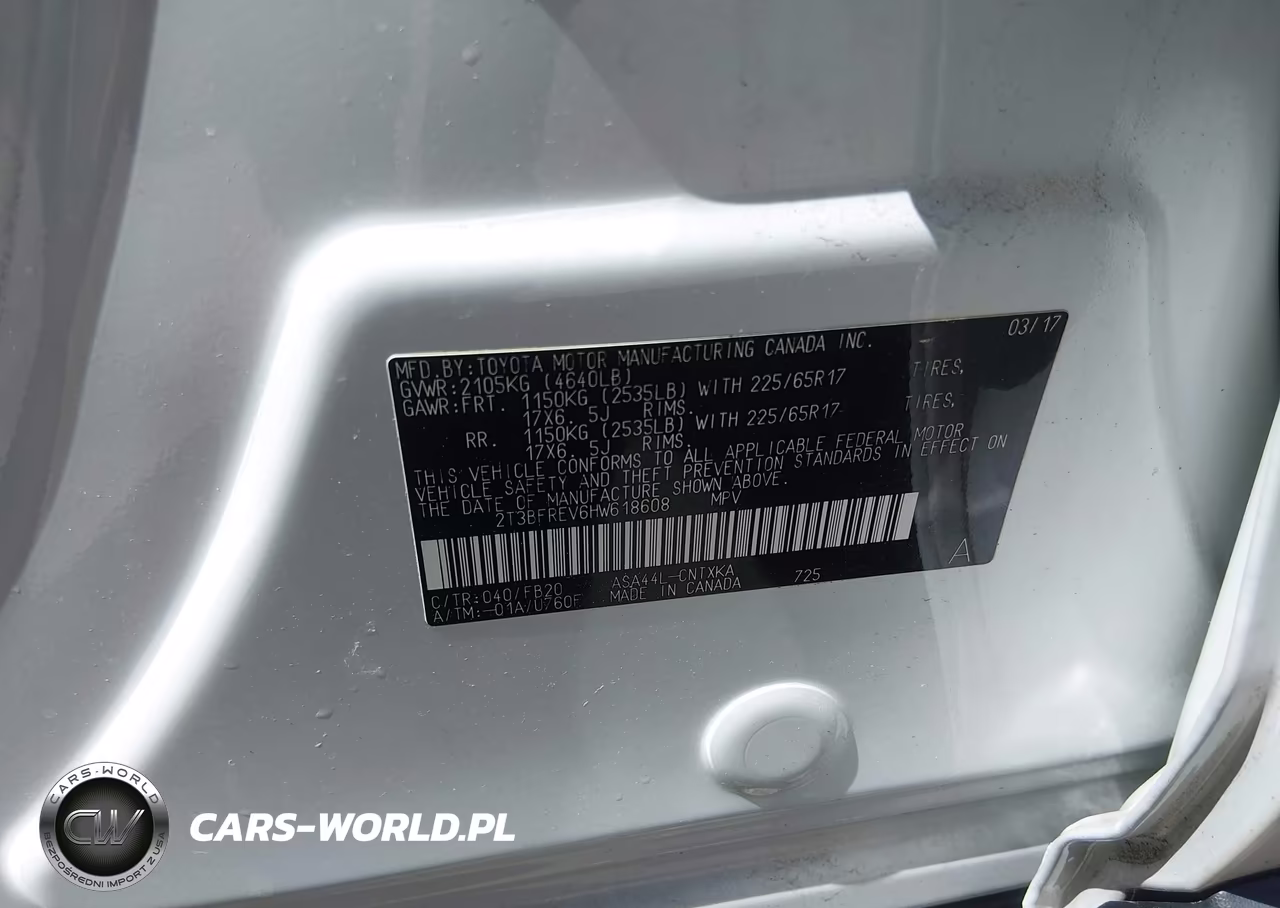 2017 Toyota Rav4 Le VIN:2T3BFREV6HW618608 - 9