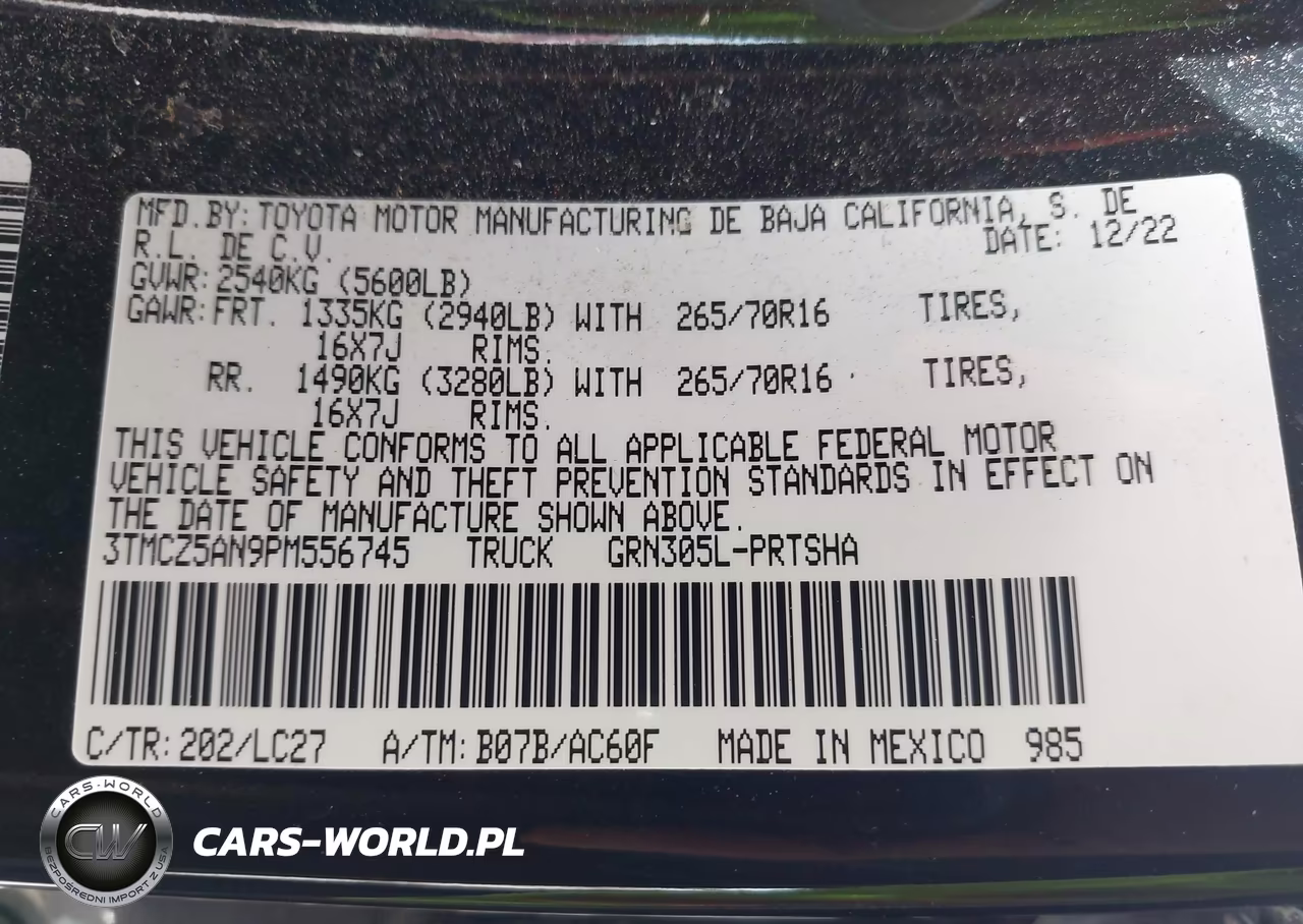 2023 Toyota Tacoma Trd Off Road VIN:3TMCZ5AN9PM556745 - 9