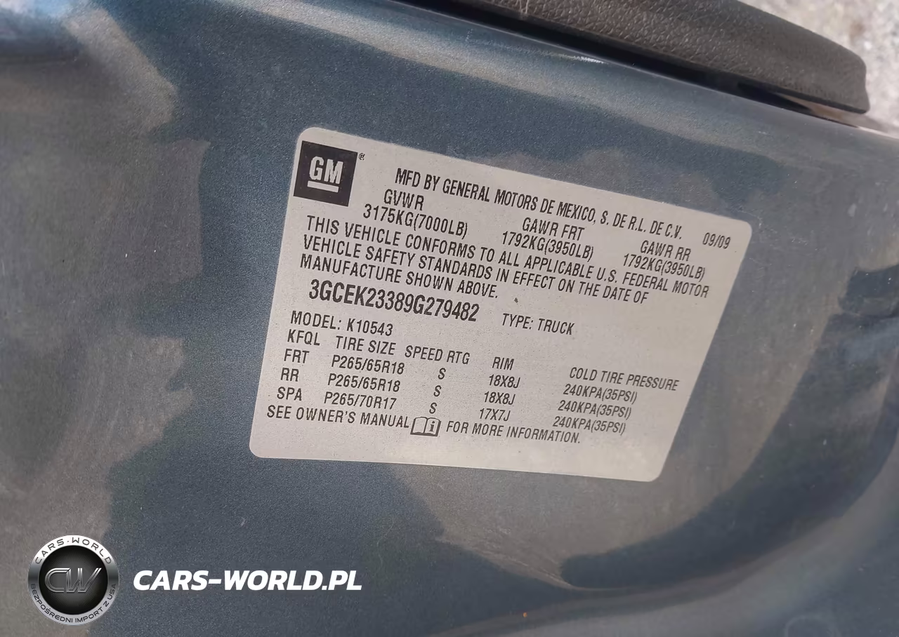 2009 Chevrolet Silverado 1500 Lt VIN:3GCEK23389G279482 - 9