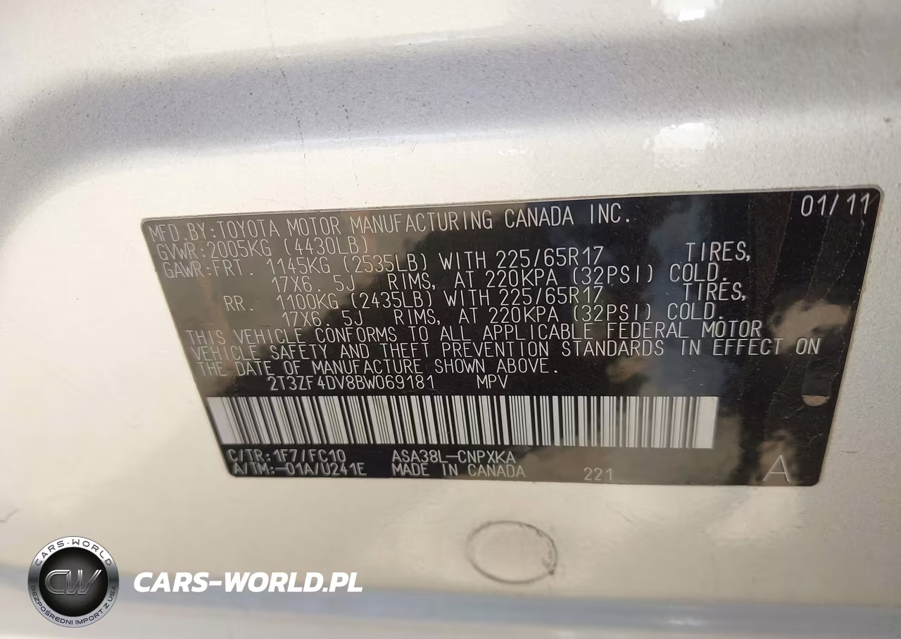 2011 Toyota Rav4 VIN:2T3ZF4DV8BW069181 - 9