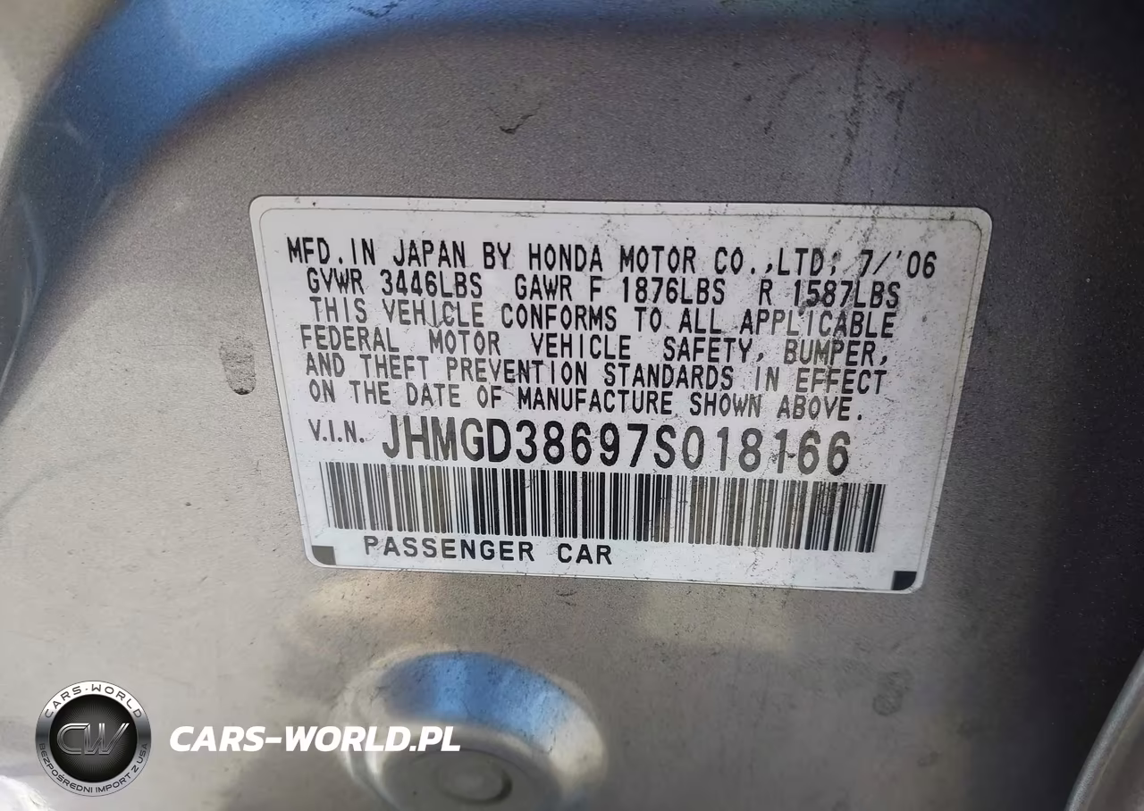 2007 Honda Fit Sport VIN:JHMGD38697S018166 - 9