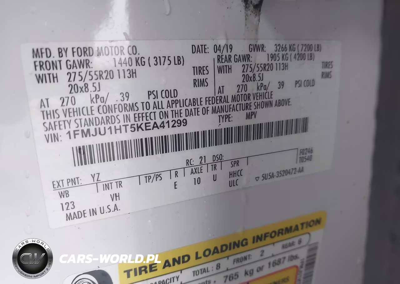 2019 Ford Expedition Xlt VIN:1FMJU1HT5KEA41299 - 9