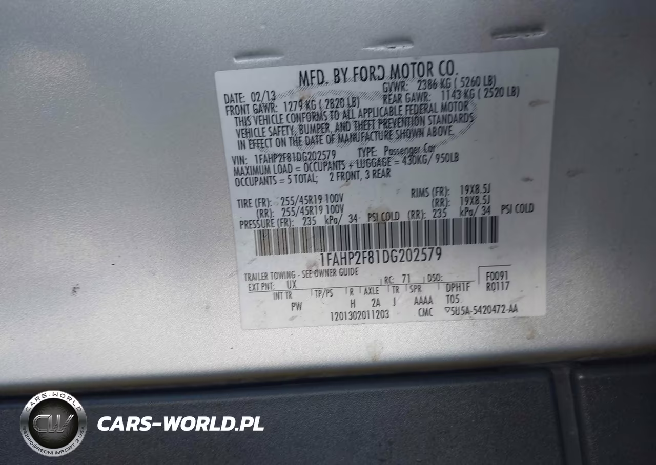 2013 Ford Taurus Limited VIN:1FAHP2F81DG202579 - 9