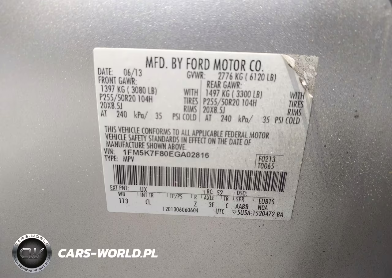 2014 Ford Explorer Limited VIN:1FM5K7F80EGA02816 - 9