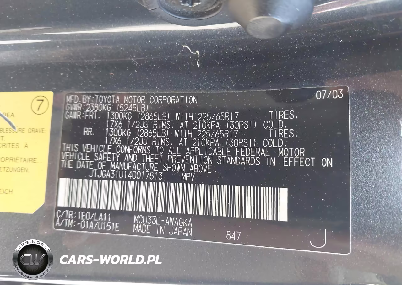 2004 Lexus Rx 330 VIN:JTJGA31U140017813 - 9
