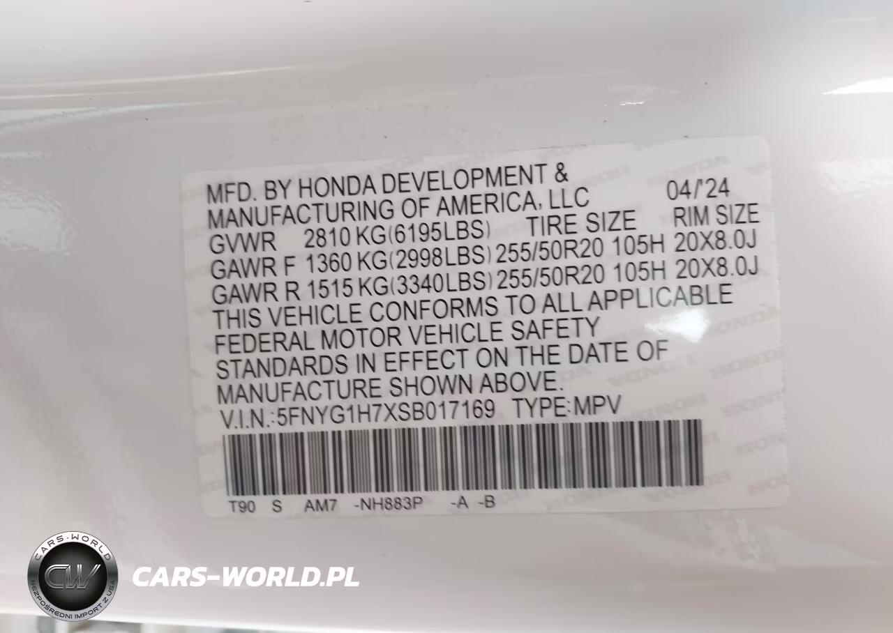 2025 Honda Pilot Touring VIN:5FNYG1H7XSB017169 - 9