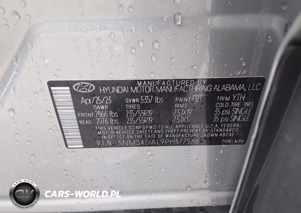 2023 Hyundai Santa Fe Limited VIN:5NMS4DAL9PH577536 - 9