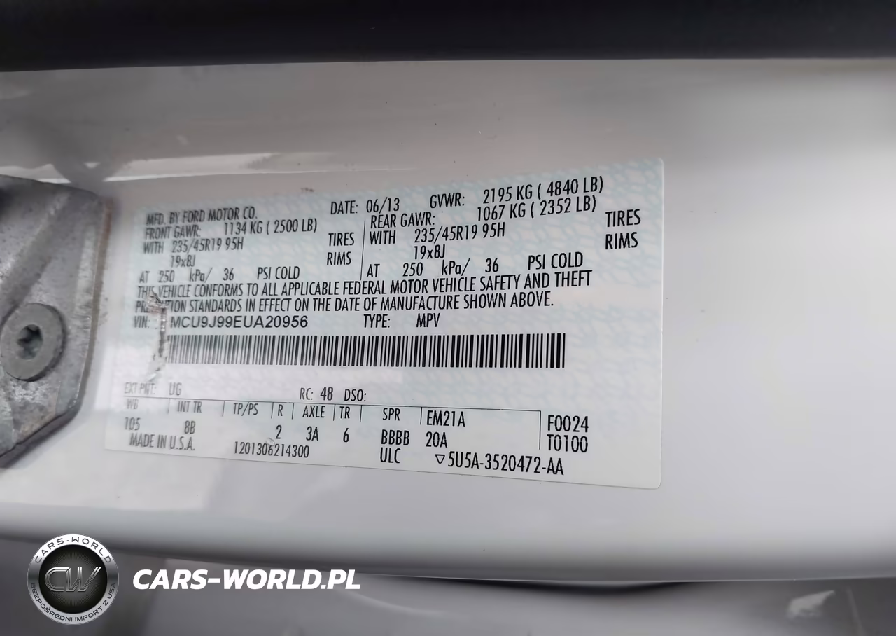 2014 Ford Escape Titanium VIN:1FMCU9J99EUA20956 - 9