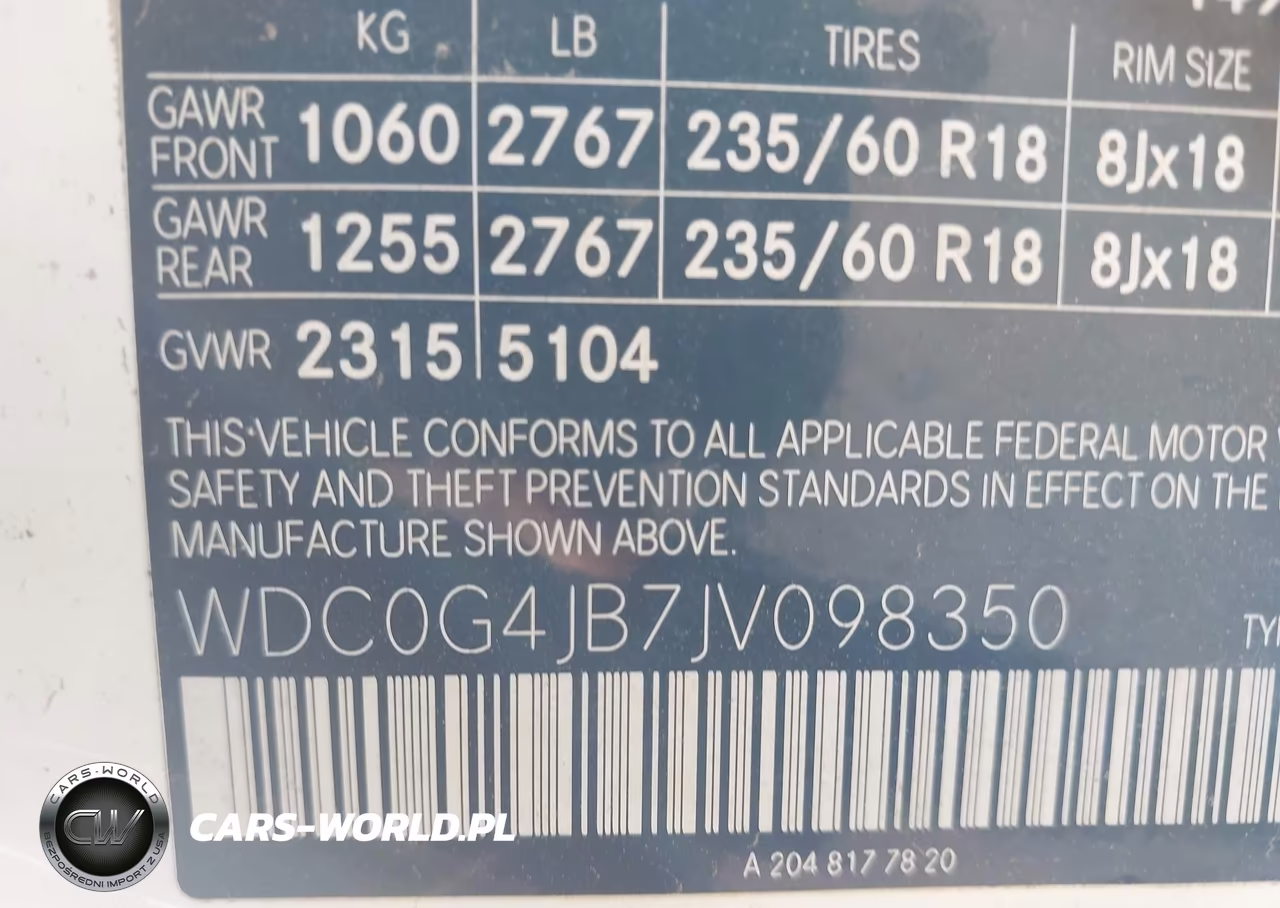 2018 Mercedes-Benz Glc 300 VIN:WDC0G4JB7JV098350 - 9