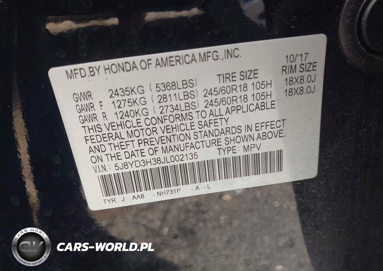 2018 Acura Mdx VIN:5J8YD3H38JL002135 - 9