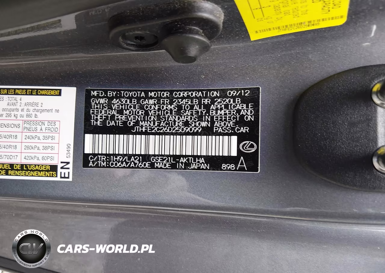 2013 Lexus Is 350C VIN:JTHFE2C26D2509099 - 9