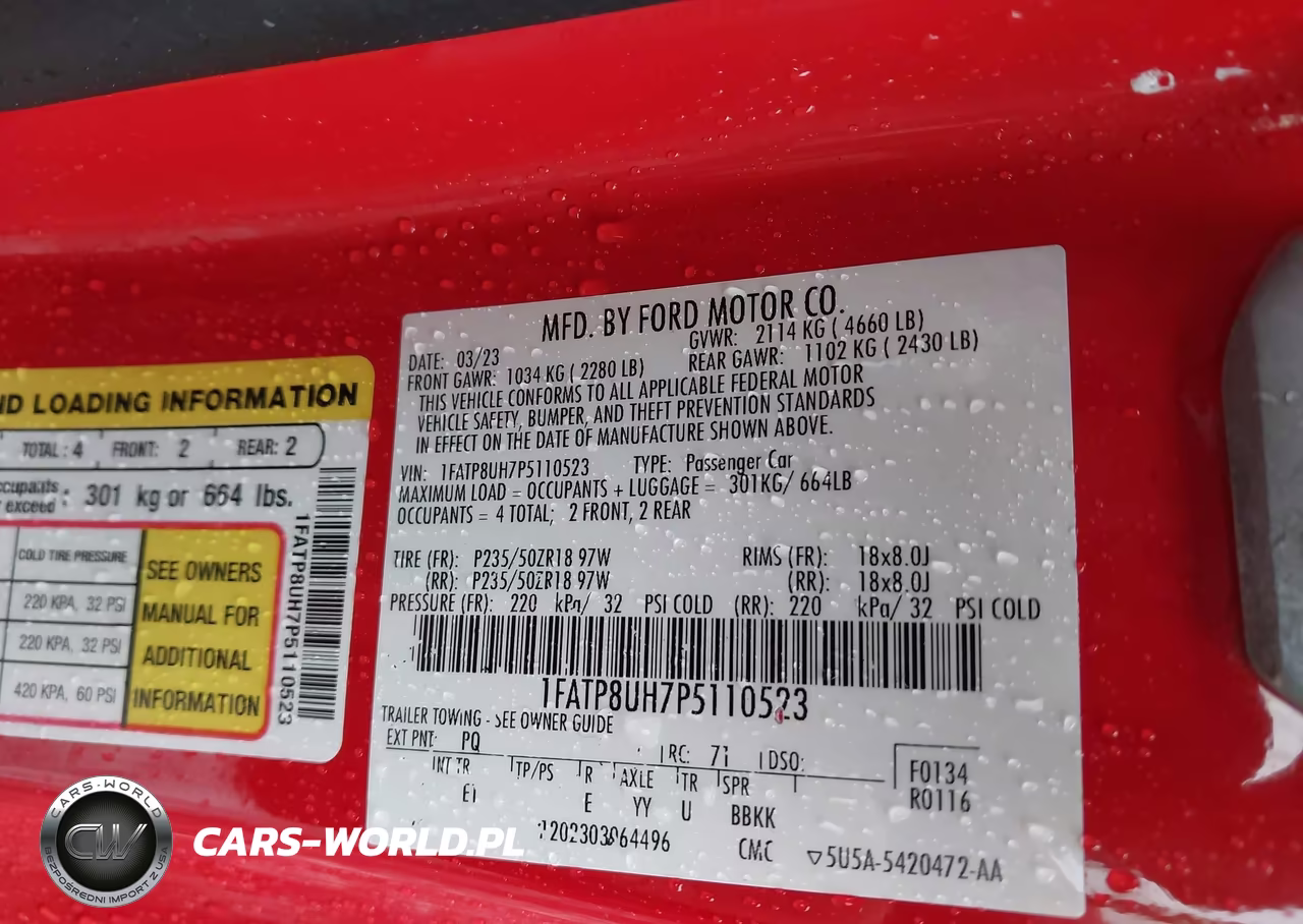 2023 Ford Mustang Ecoboost -Ecoboost Premium VIN:1FATP8UH7P5110523 - 9