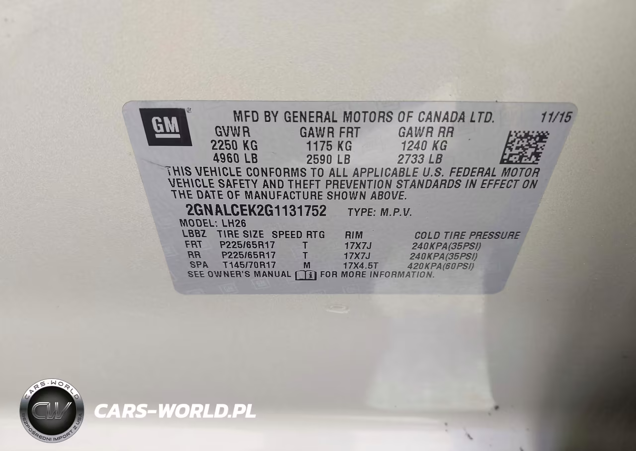 2016 Chevrolet Equinox Lt VIN:2GNALCEK2G1131752 - 9