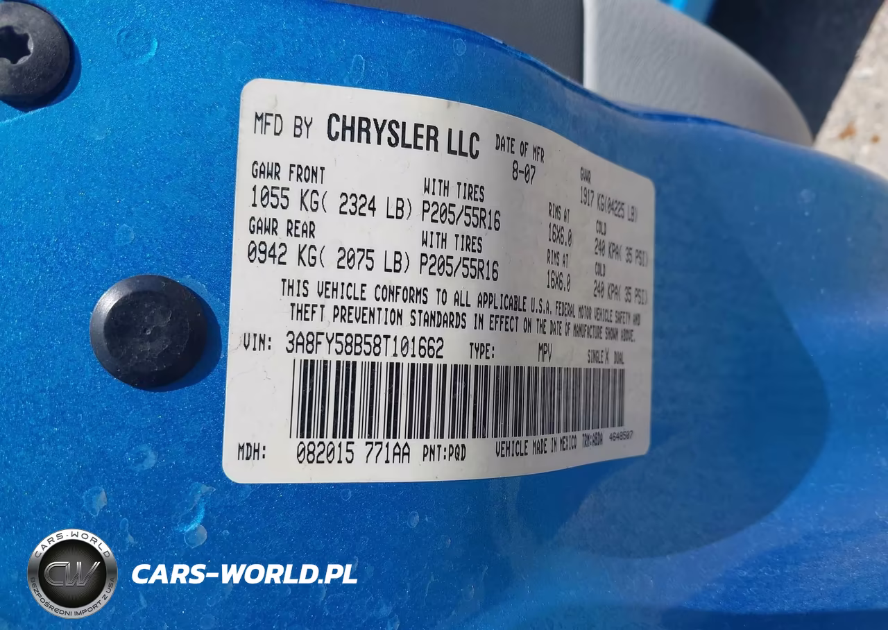 2008 Chrysler Pt Cruiser Touring VIN:3A8FY58B58T101662 - 9