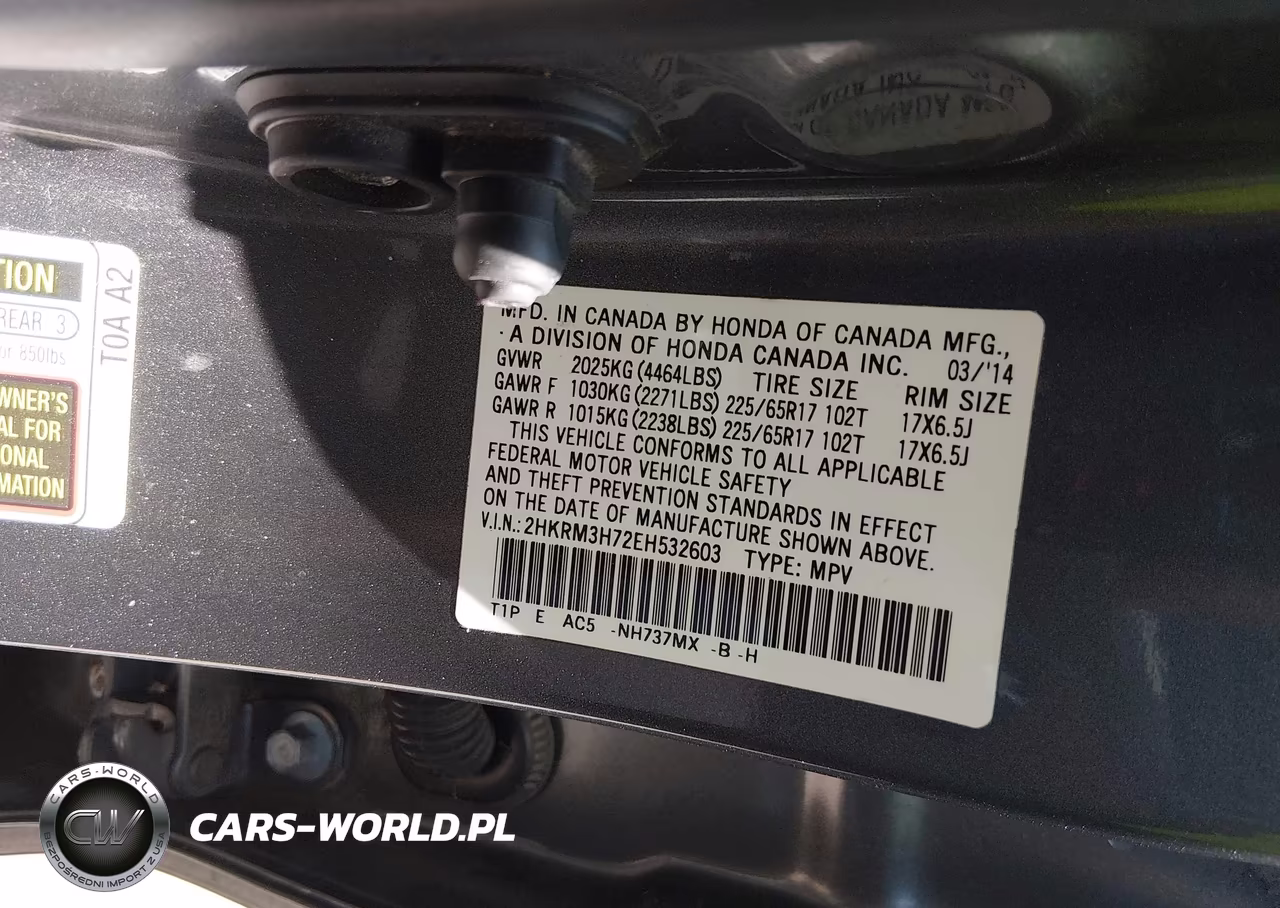 2014 Honda Cr-V Ex-L VIN:2HKRM3H72EH532603 - 9