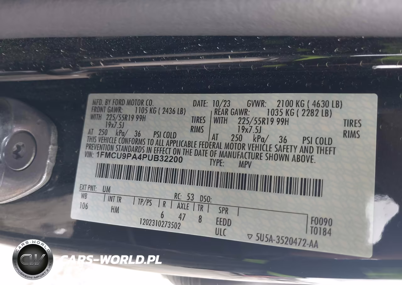 2023 Ford Escape St-Line Elite VIN:1FMCU9PA4PUB32200 - 9