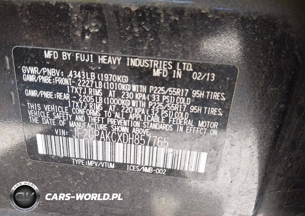 2013 Subaru Xv Crosstrek 2.0I Limited VIN:JF2GPAKCXDH857765 - 9