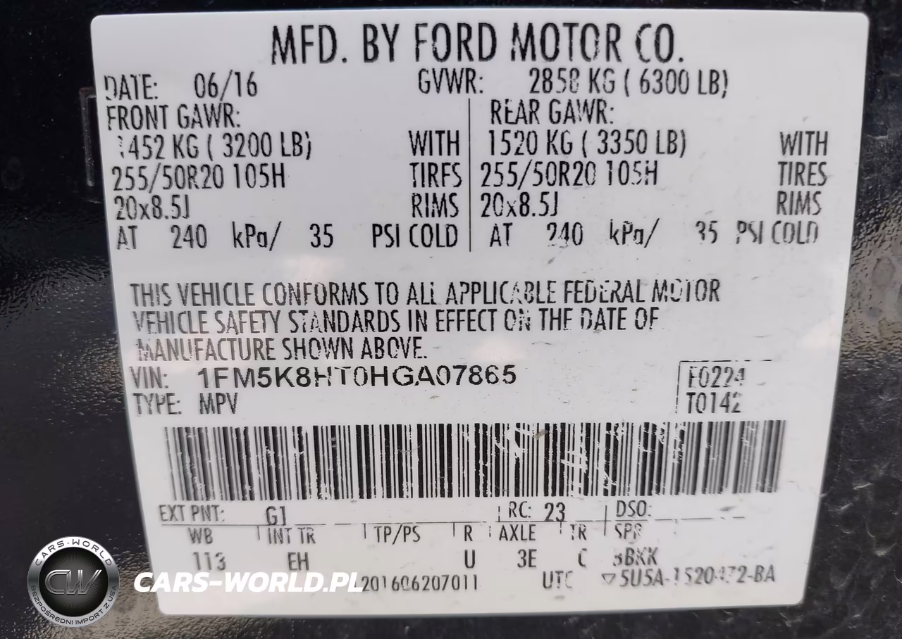 2017 Ford Explorer Platinum VIN:1FM5K8HT0HGA07865 - 9