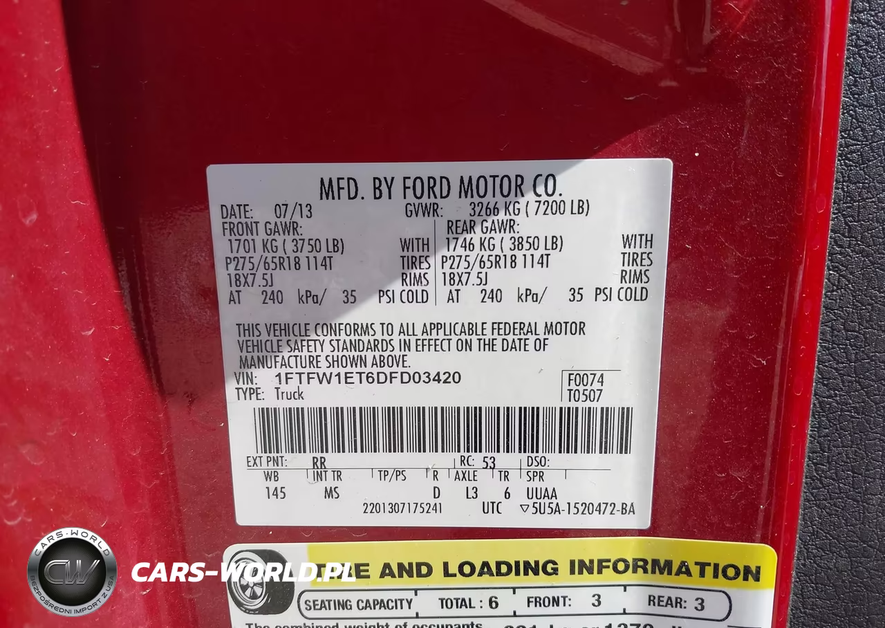 2013 Ford F-150 Xlt VIN:1FTFW1ET6DFD03420 - 9