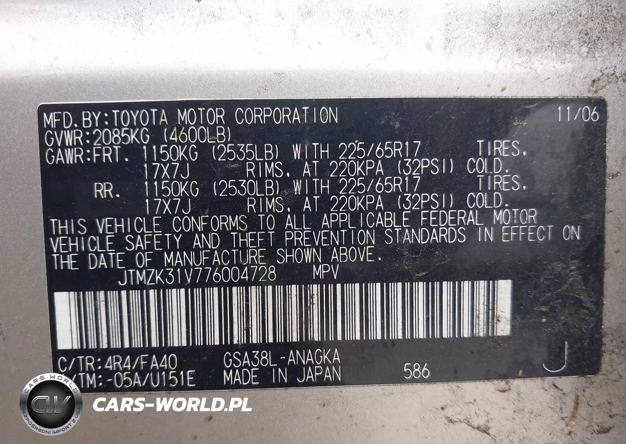 2007 Toyota Rav4 Limited V6 VIN:JTMZK31V776004728 - 9