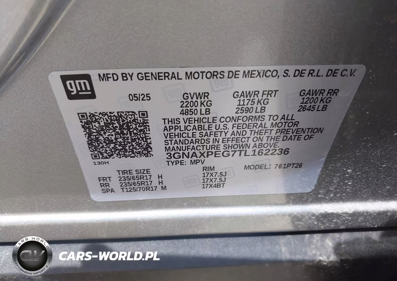 2026 Chevrolet Equinox Awd Lt VIN:3GNAXPEG7TL162236 - 9
