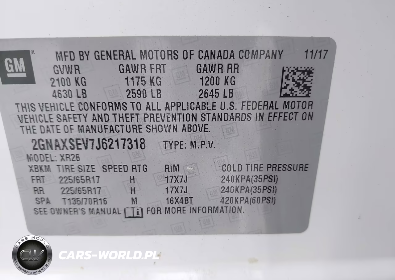 2018 Chevrolet Equinox Lt VIN:2GNAXSEV7J6217318 - 9