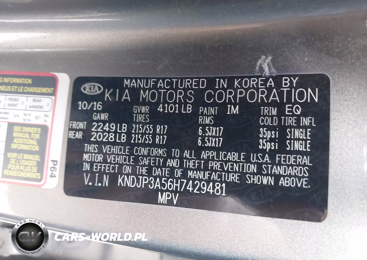 2017 Kia Soul + VIN:KNDJP3A56H7429481 - 9