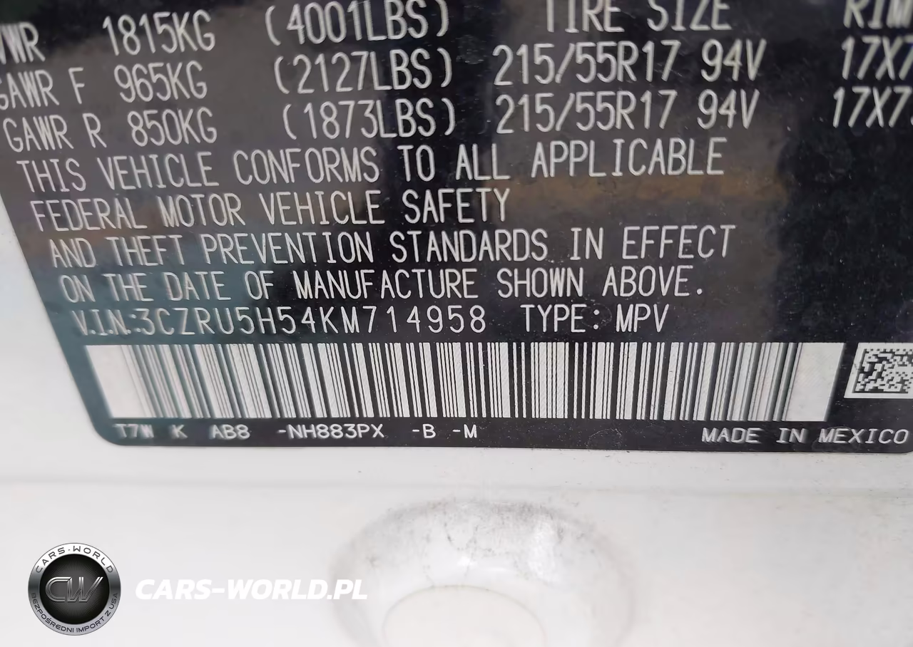 2019 Honda Hr-V Ex VIN:3CZRU5H54KM714958 - 9