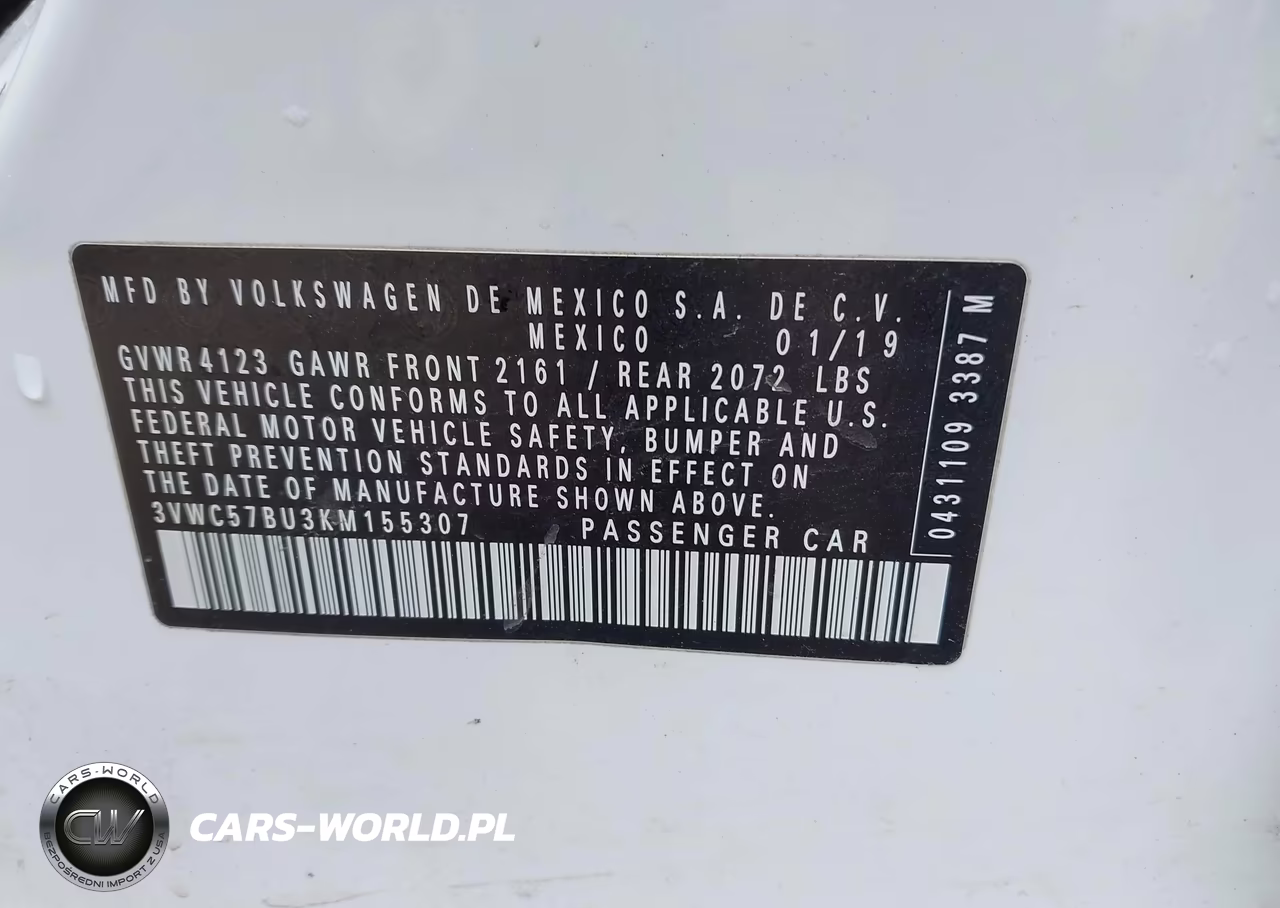 2019 Volkswagen Jetta 1.4T R-Line-1.4T S-1.4T Se VIN:3VWC57BU3KM155307 - 9