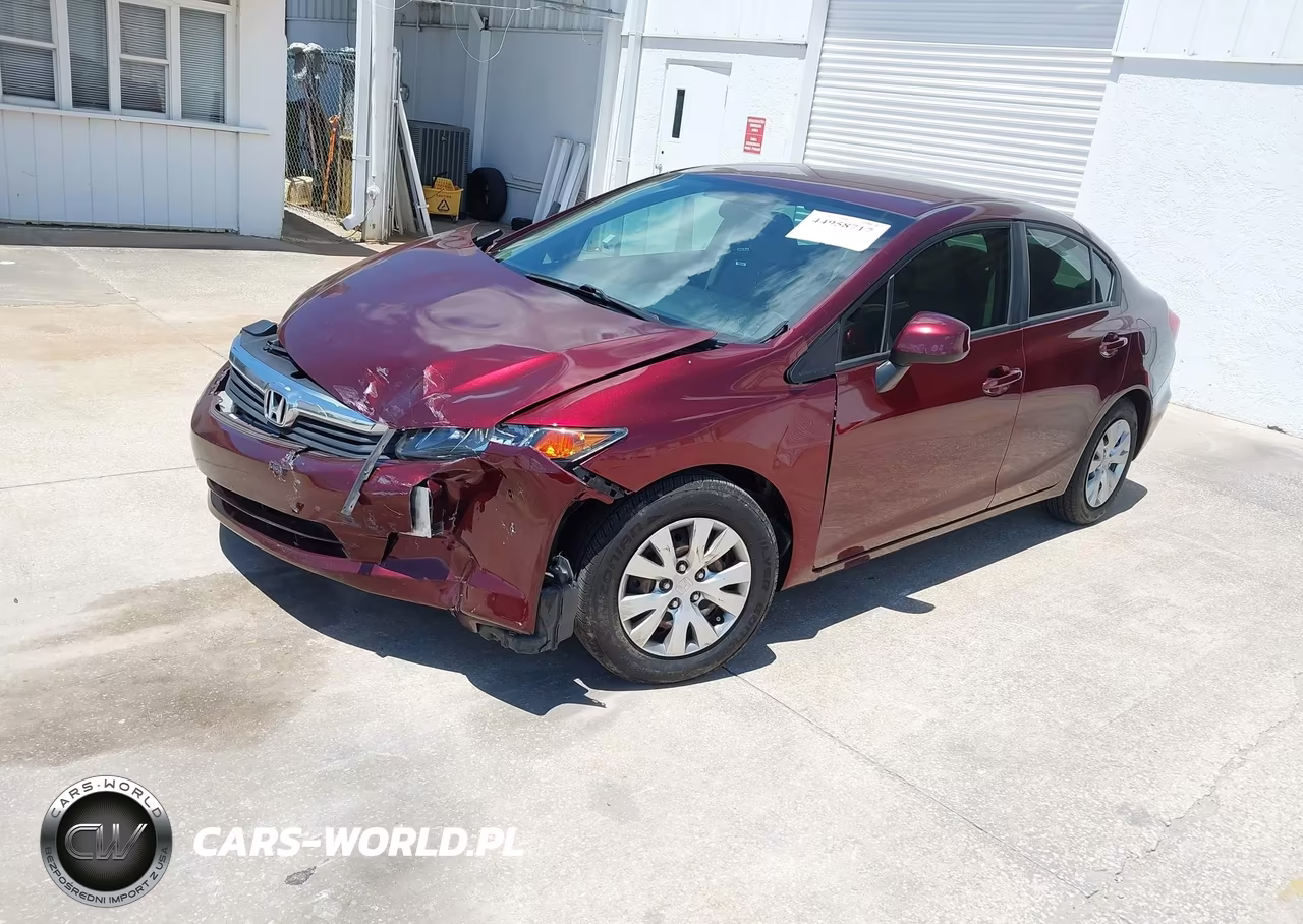2012 Honda Civic Lx VIN:19XFB2F53CE100463 - 2