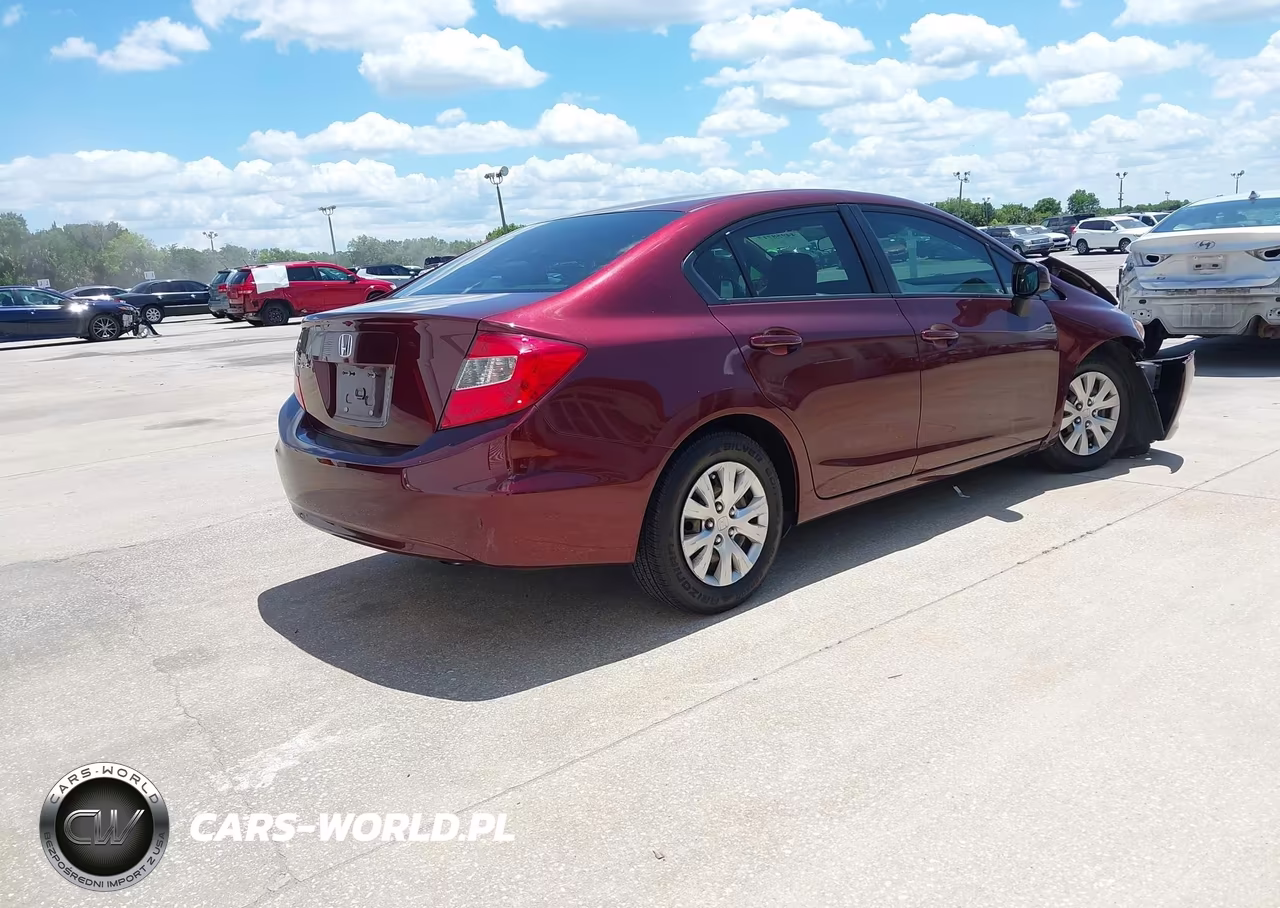 2012 Honda Civic Lx VIN:19XFB2F53CE100463 - 4