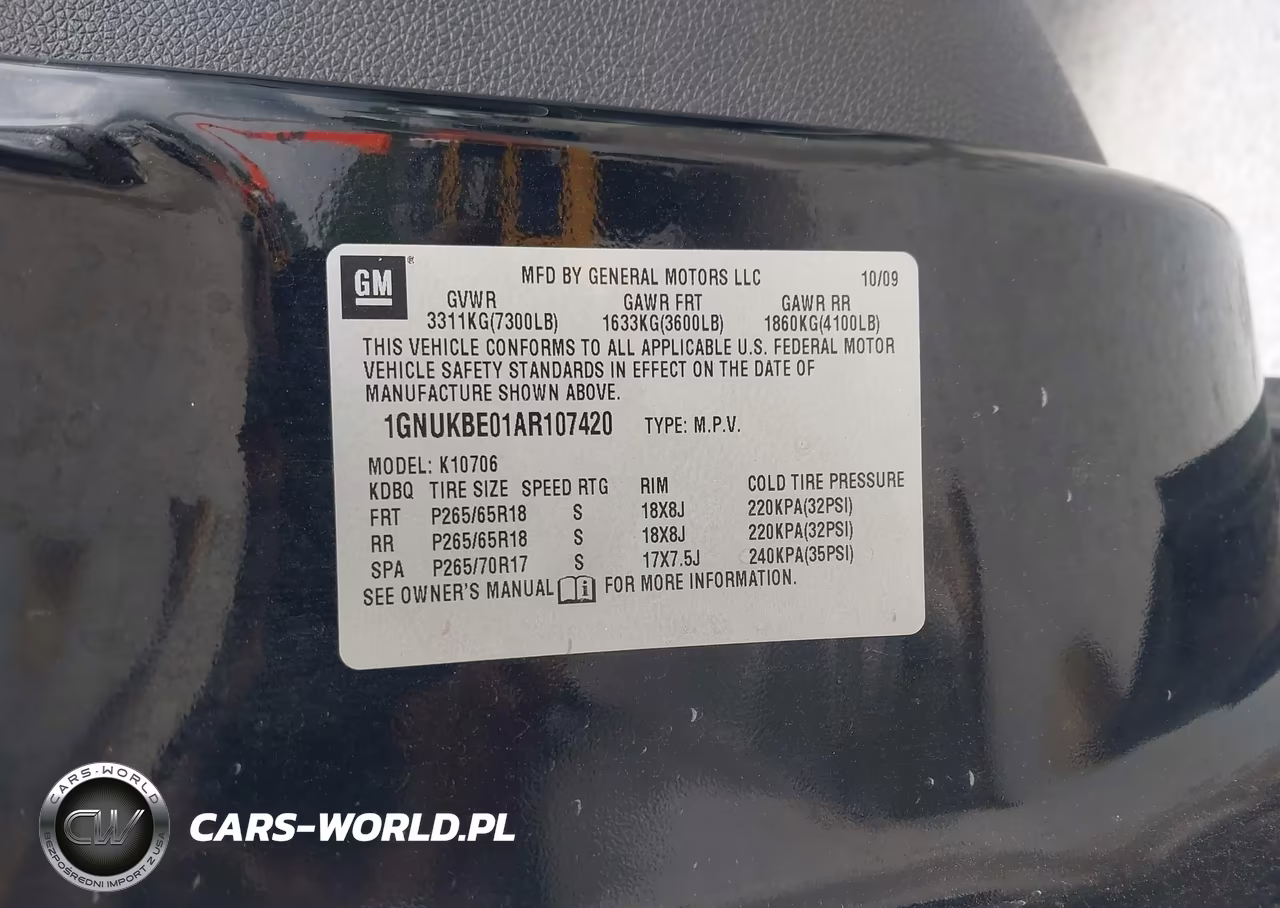 2010 Chevrolet Tahoe Lt VIN:1GNUKBE01AR107420 - 9