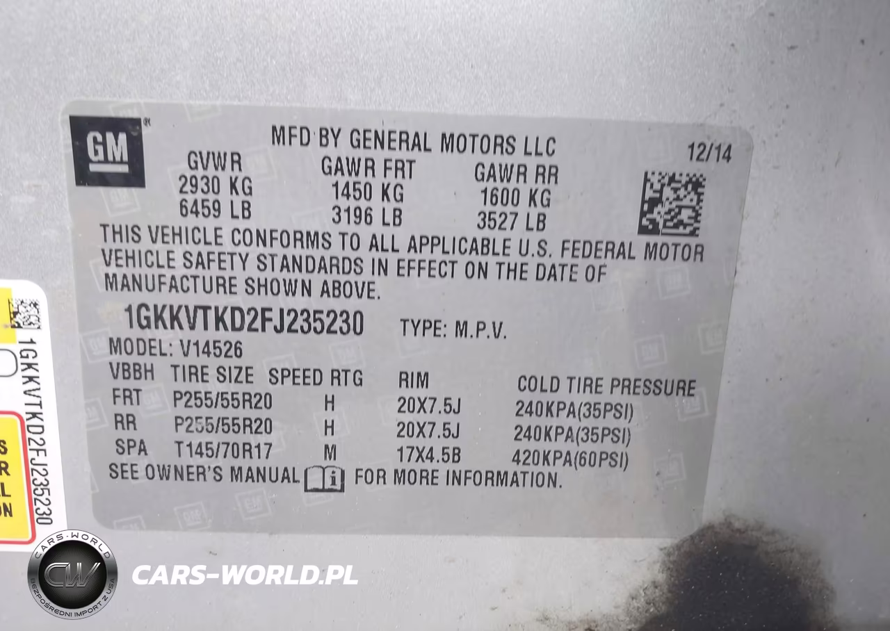 2015 GMC Acadia Denali VIN:1GKKVTKD2FJ235230 - 9