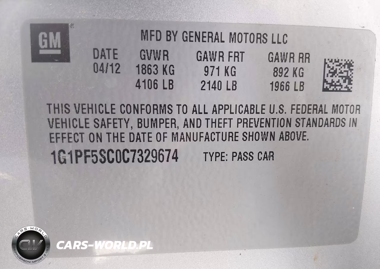 2012 Chevrolet Cruze 1Lt VIN:1G1PF5SC0C7329674 - 9
