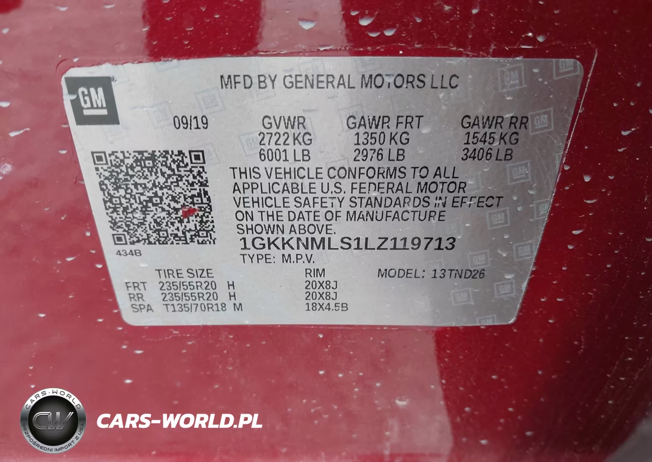 2020 GMC Acadia Fwd Slt VIN:1GKKNMLS1LZ119713 - 9