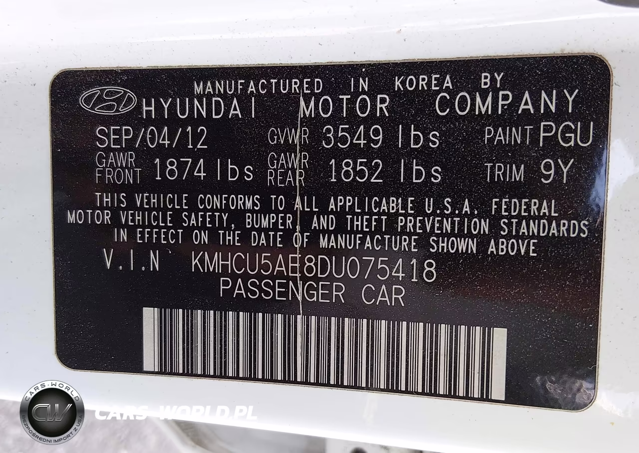 2013 Hyundai Accent Se VIN:KMHCU5AE8DU075418 - 9