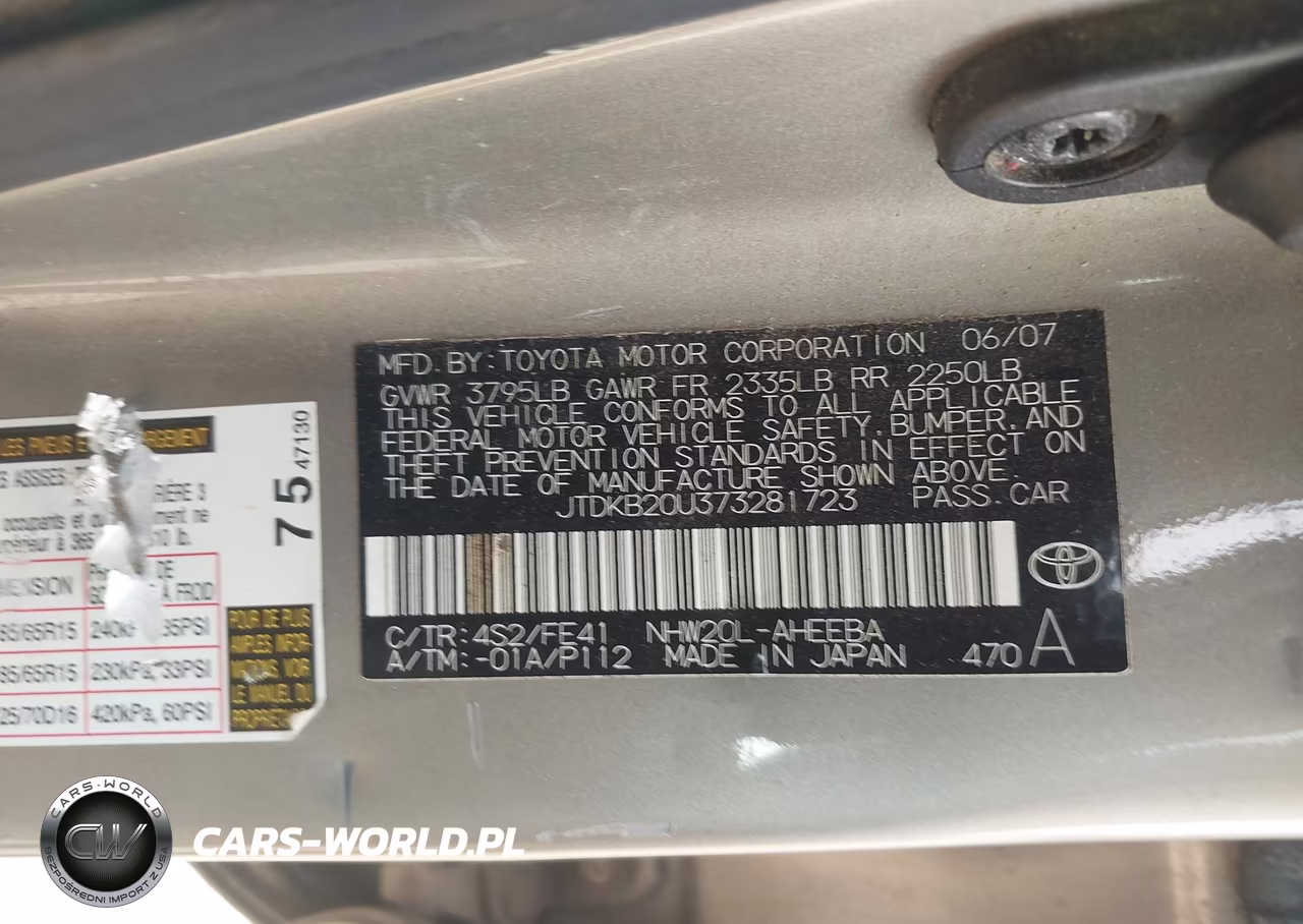 2007 Toyota Prius VIN:JTDKB20U373281723 - 9