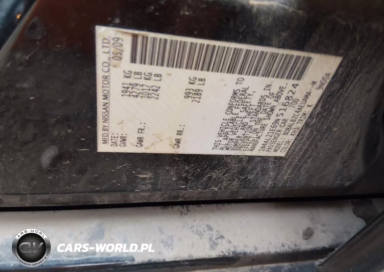 2009 Nissan Altima 2.5 S VIN:1N4AL21E69N516824 - 9