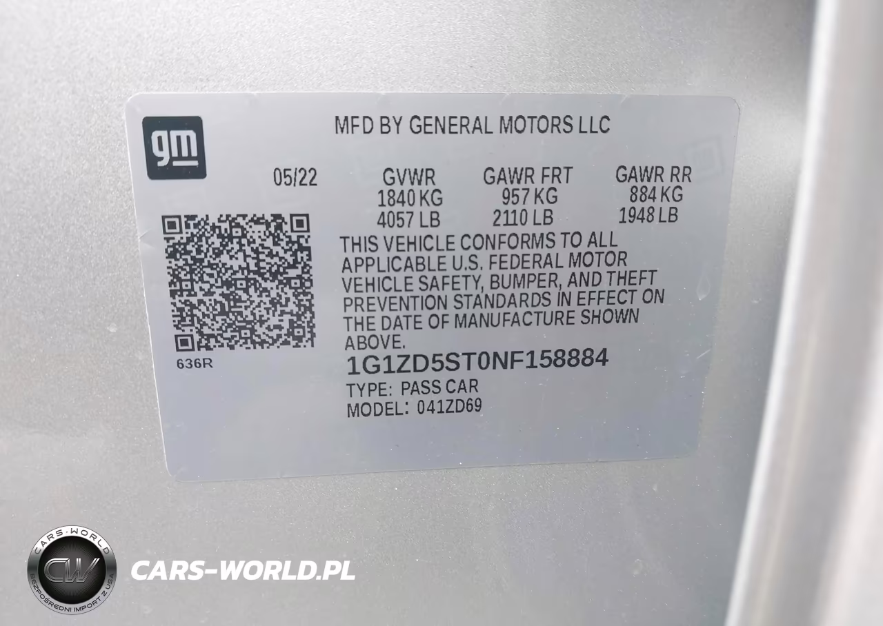 2022 Chevrolet Malibu Fwd Lt VIN:1G1ZD5ST0NF158884 - 9