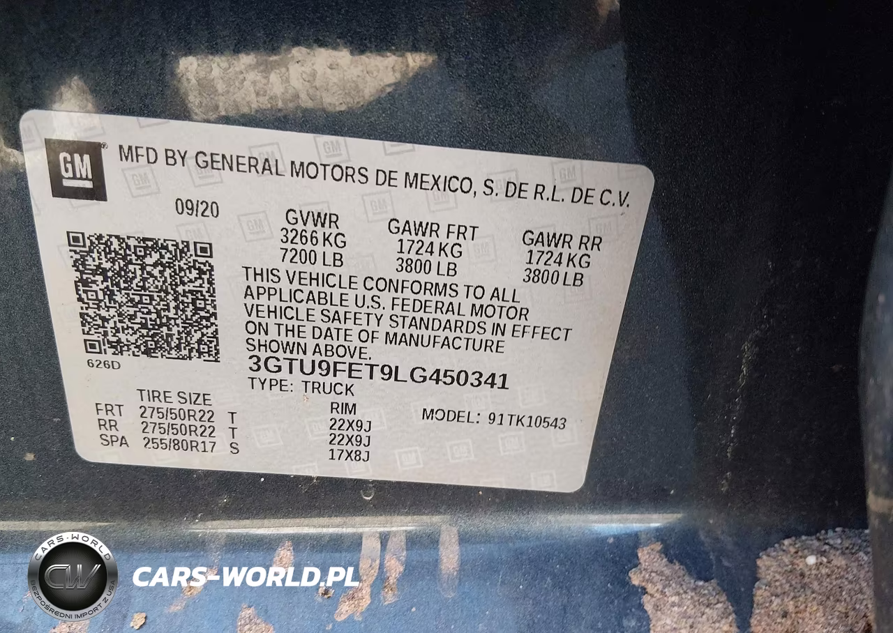 2020 GMC Sierra 1500 4Wd Short Box Denali VIN:3GTU9FET9LG450341 - 9